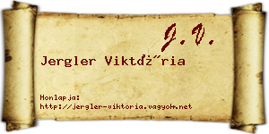 Jergler Viktória névjegykártya